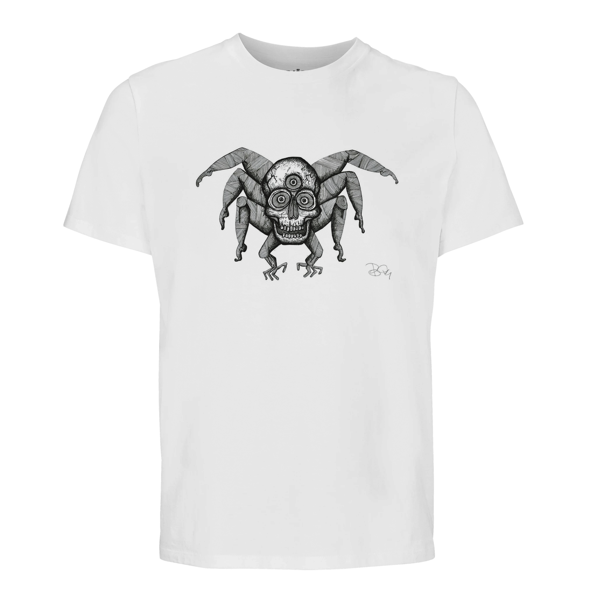 【WHITE】Tarantula shirt Heavyweight Unisex Crewneck T-shirt - Original Tarantula Art by