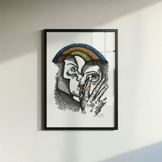 Kiss - Fine Art Print | Framed